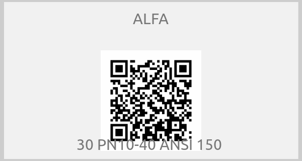 ALFA-30 PN10-40 ANSI 150 