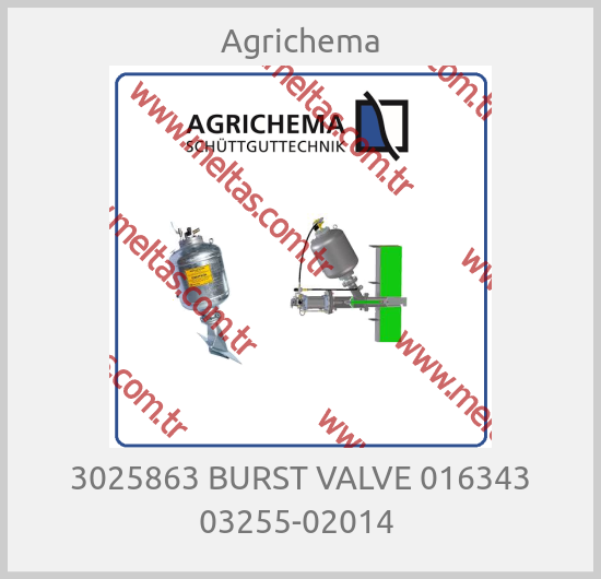 Agrichema - 3025863 BURST VALVE 016343 03255-02014 
