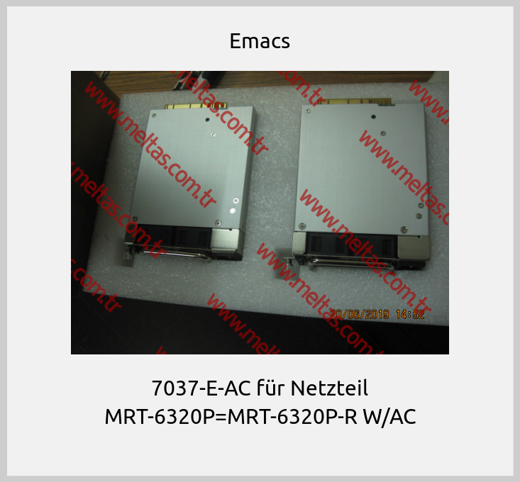 Emacs - 7037-E-AC für Netzteil MRT-6320P=MRT-6320P-R W/AC