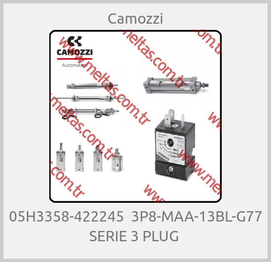 Camozzi - 05H3358-422245  3P8-MAA-13BL-G77 SERIE 3 PLUG 