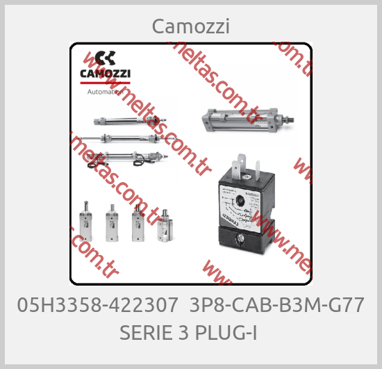 Camozzi-05H3358-422307  3P8-CAB-B3M-G77 SERIE 3 PLUG-I 