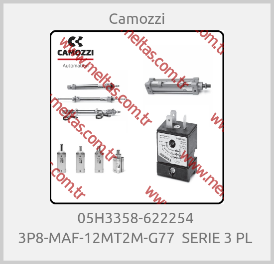 Camozzi - 05H3358-622254  3P8-MAF-12MT2M-G77  SERIE 3 PL 