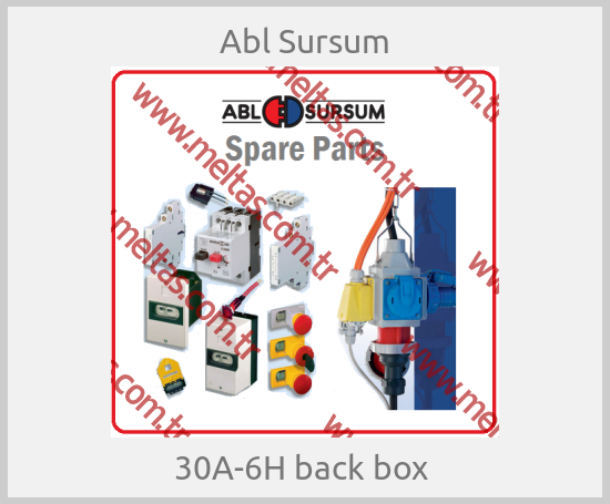 Abl Sursum - 30A-6H back box 