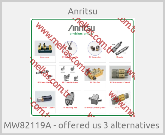 Anritsu - MW82119A - offered us 3 alternatives 