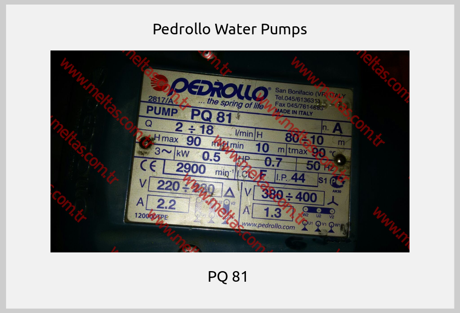 Pedrollo Water Pumps - PQ 81 