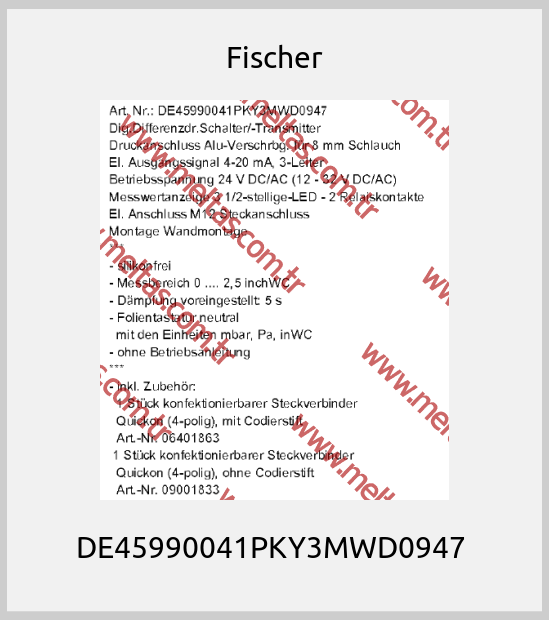 Fischer - DE45990041PKY3MWD0947 