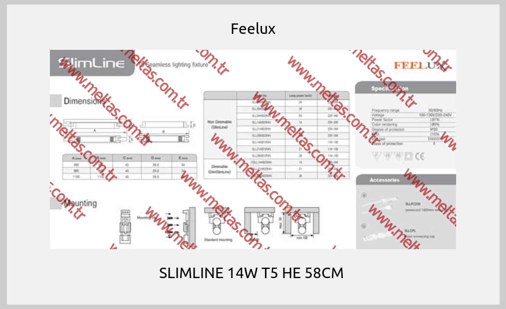 Feelux - SLIMLINE 14W T5 HE 58CM 