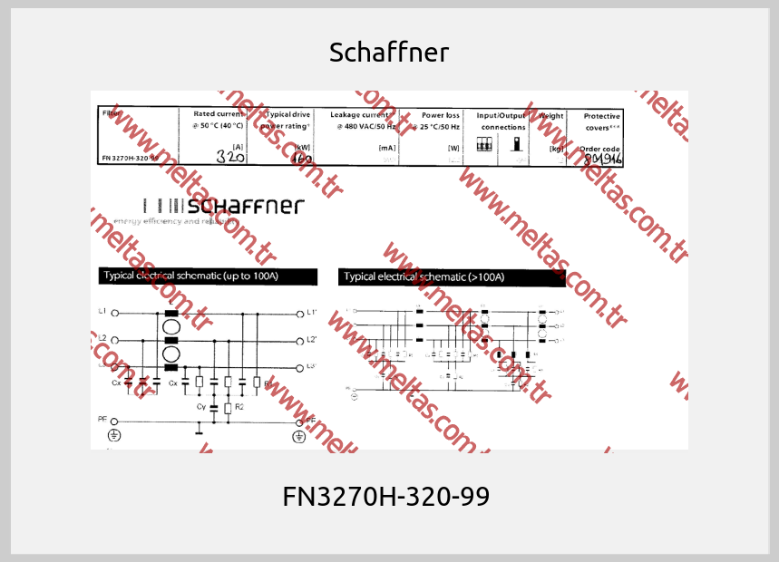 Schaffner - FN3270H-320-99 