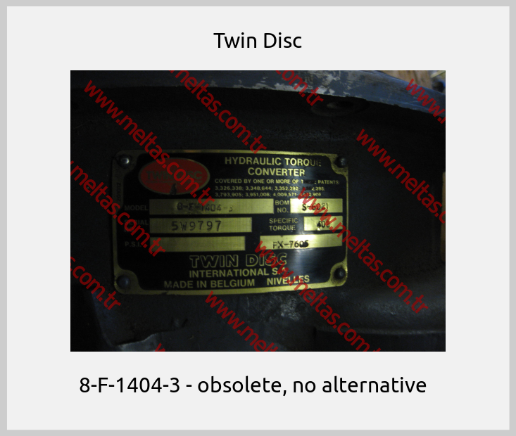 Twin Disc - 8-F-1404-3 - obsolete, no alternative  