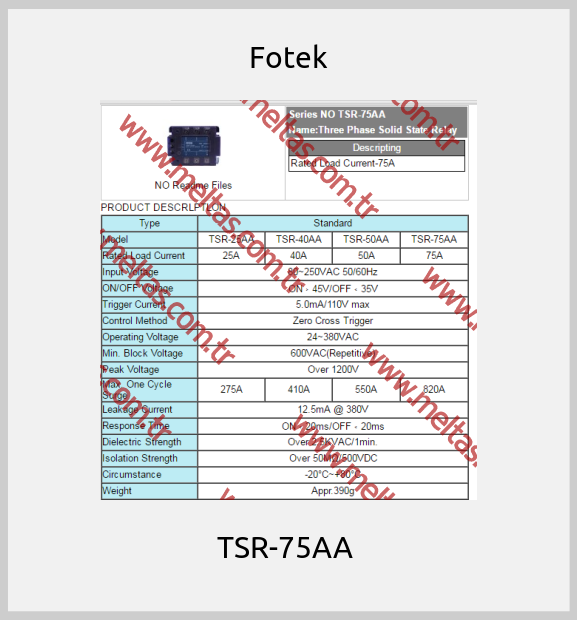 Fotek - TSR-75AA 