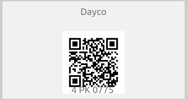 Dayco-4 PK 0775 