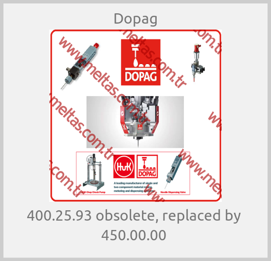 Dopag - 400.25.93 obsolete, replaced by  450.00.00 