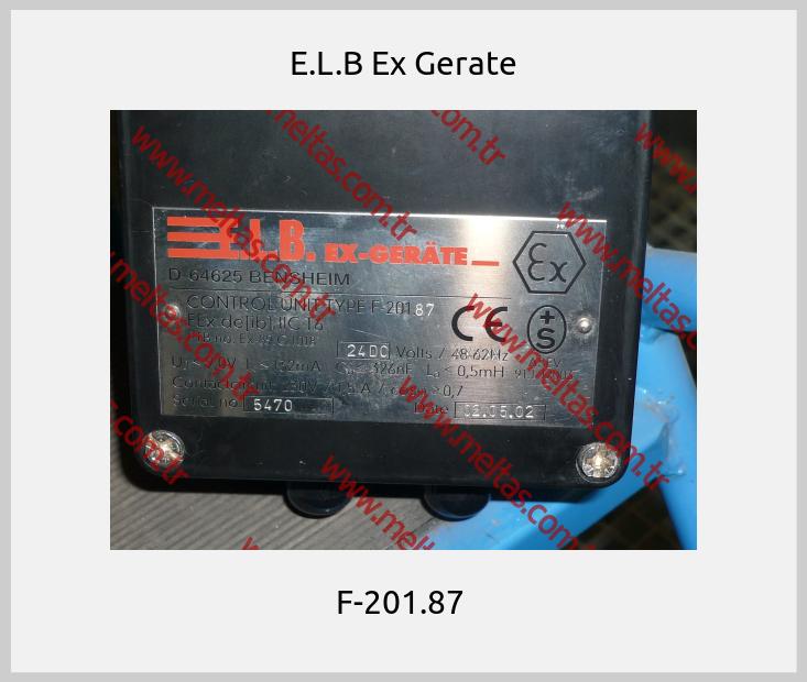 E.L.B Ex Gerate-F-201.87 