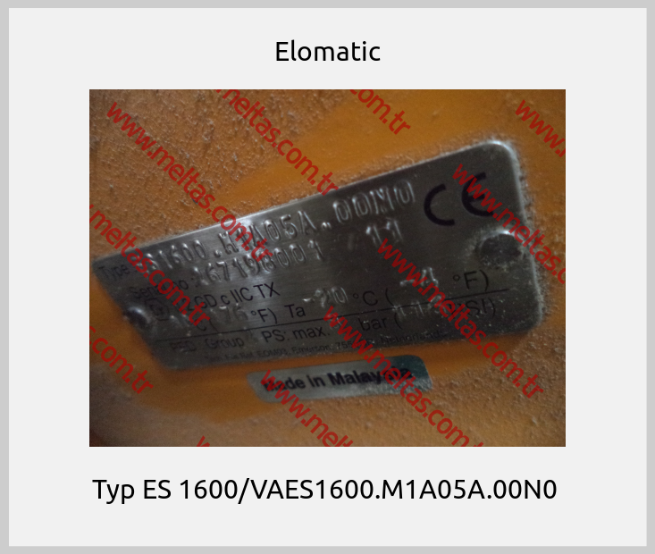 Elomatic - Typ ES 1600/VAES1600.M1A05A.00N0 
