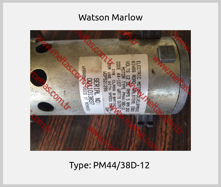 Watson Marlow - Type: PM44/38D-12 