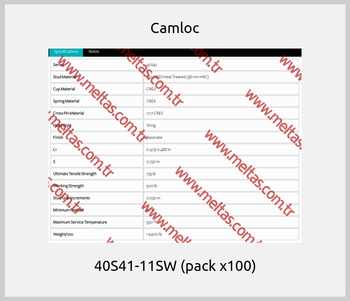 Camloc-40S41-11SW (pack x100)