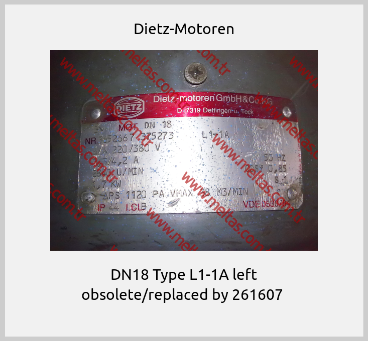 Dietz-Motoren - DN18 Type L1-1A left obsolete/replaced by 261607 