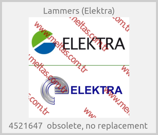 Lammers (Elektra) - 4521647  obsolete, no replacement 