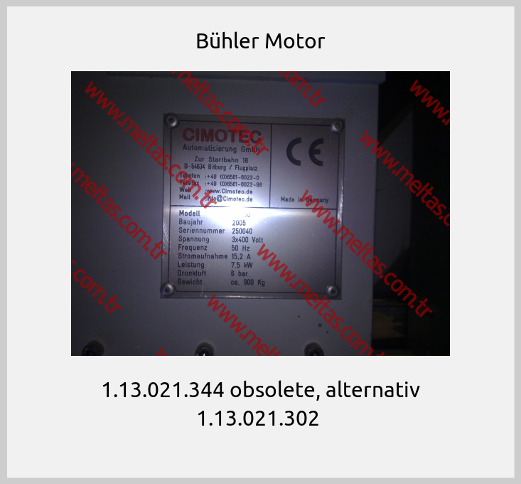 Bühler Motor - 1.13.021.344 obsolete, alternativ 1.13.021.302 