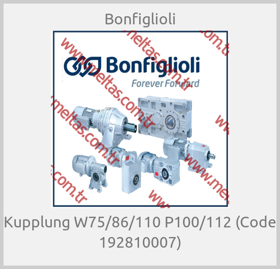 Bonfiglioli-Kupplung W75/86/110 P100/112 (Code 192810007)