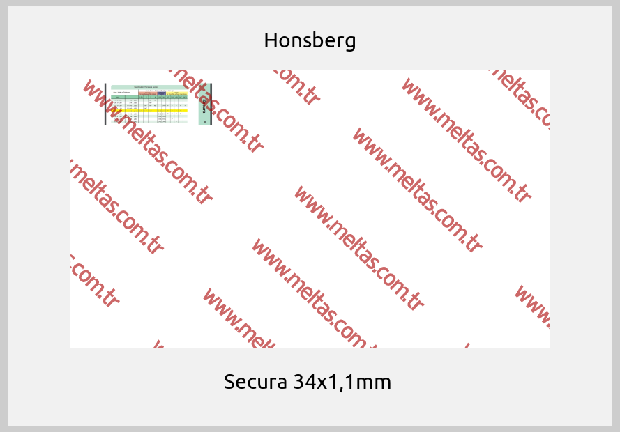 Honsberg - Secura 34x1,1mm 