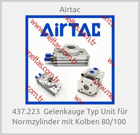 Airtac - 437.223  Gelenkauge Typ Unit für Normzylinder mit Kolben 80/100 