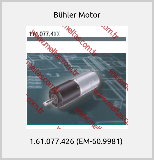 Bühler Motor - 1.61.077.426 (EM-60.9981) 