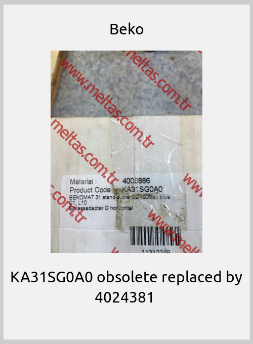Beko - KA31SG0A0 obsolete replaced by 4024381 
