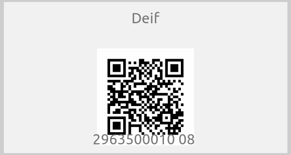 Deif-2963500010 08 