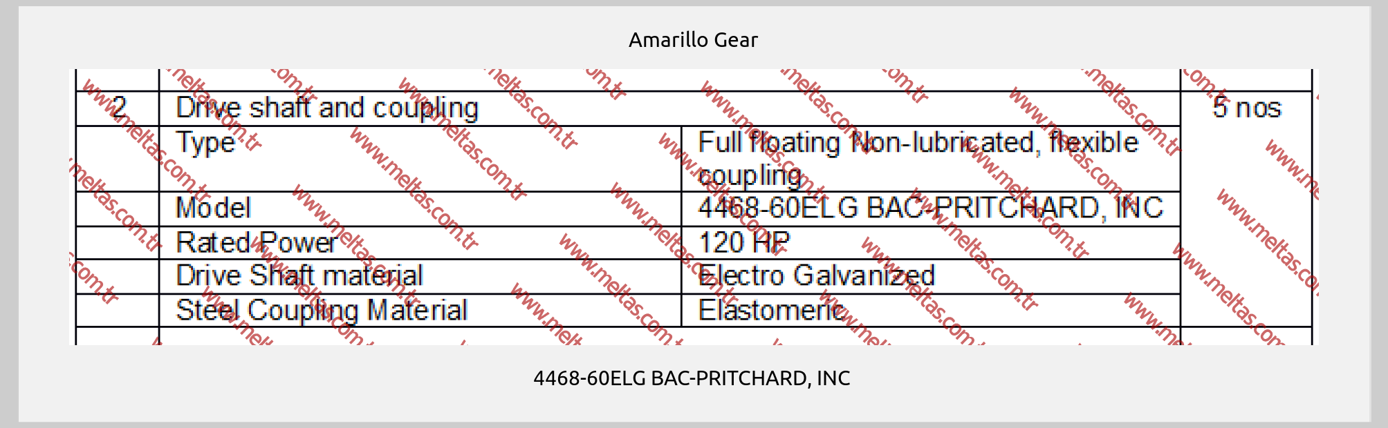 Amarillo Gear-4468-60ELG BAC-PRITCHARD, INC 