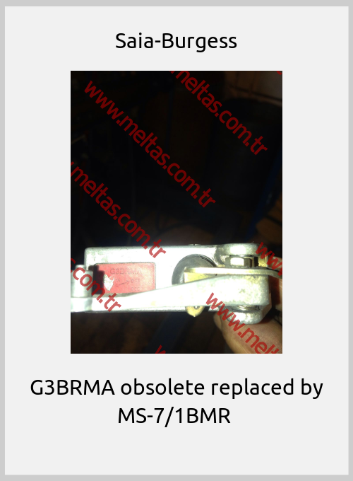 Saia-Burgess - G3BRMA obsolete replaced by MS-7/1BMR 