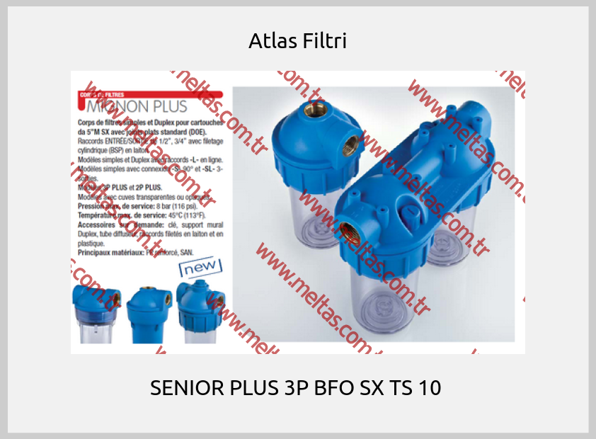 Atlas Filtri - SENIOR PLUS 3P BFO SX TS 10 