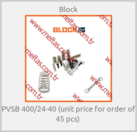 Block - PVSB 400/24-40 (unit price for order of 45 pcs) 