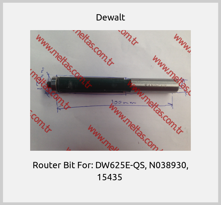 Dewalt - Router Bit For: DW625E-QS, N038930, 15435 
