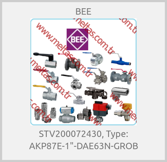 BEE - STV200072430, Type: AKP87E-1"-DAE63N-GROB