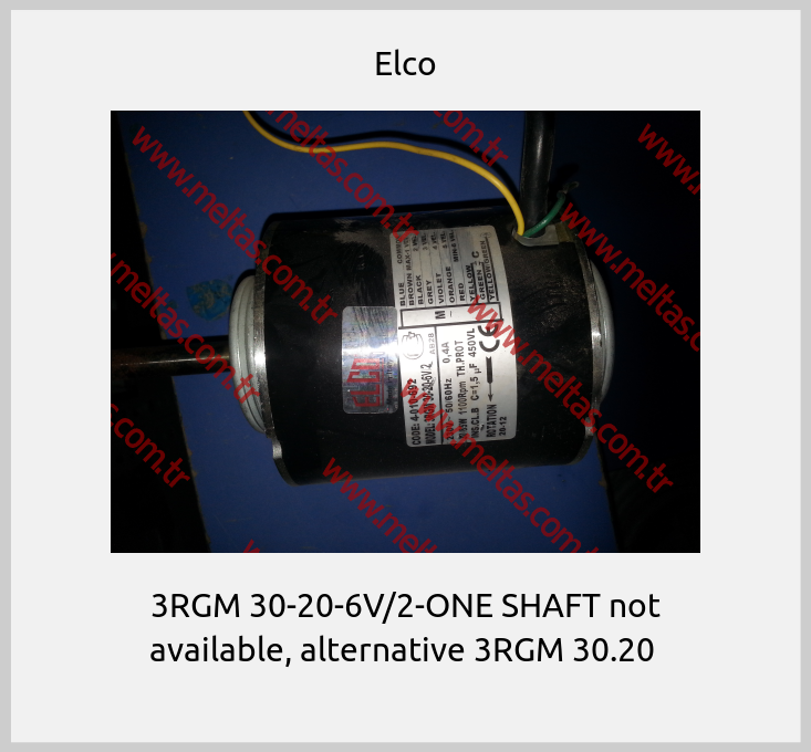 Elco-3RGM 30-20-6V/2-ONE SHAFT not available, alternative 3RGM 30.20 