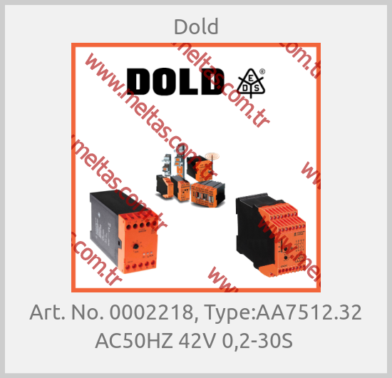 Dold - Art. No. 0002218, Type:AA7512.32 AC50HZ 42V 0,2-30S 