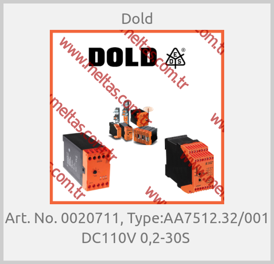 Dold - Art. No. 0020711, Type:AA7512.32/001 DC110V 0,2-30S 