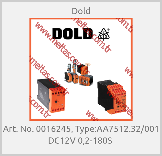 Dold - Art. No. 0016245, Type:AA7512.32/001 DC12V 0,2-180S 