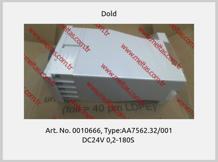 Dold - Art. No. 0010666, Type:AA7562.32/001 DC24V 0,2-180S 