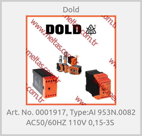 Dold - Art. No. 0001917, Type:AI 953N.0082 AC50/60HZ 110V 0,15-3S 