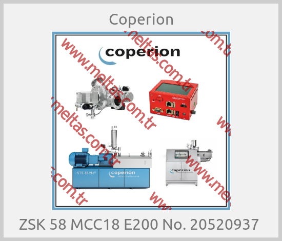 Coperion - ZSK 58 MCC18 E200 No. 20520937 