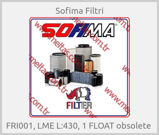 Sofima Filtri - FRI001, LME L:430, 1 FLOAT obsolete 