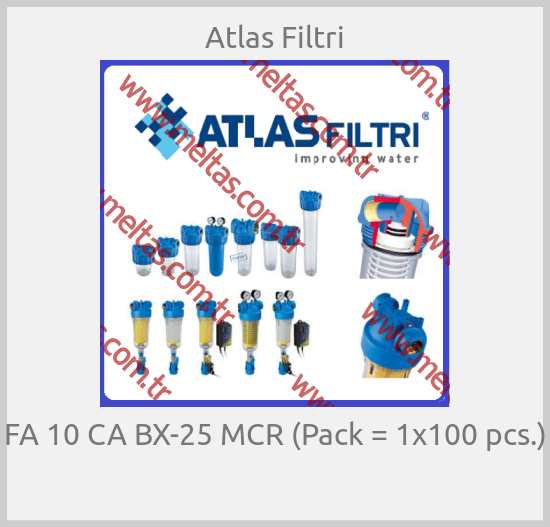 Atlas Filtri-FA 10 CA BX-25 MCR (Pack = 1x100 pcs.) 