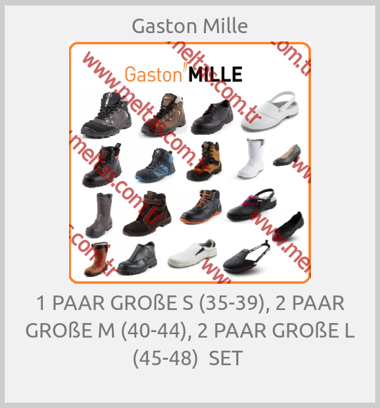 Gaston Mille - 1 PAAR GROßE S (35-39), 2 PAAR GROßE M (40-44), 2 PAAR GROßE L (45-48)  SET 
