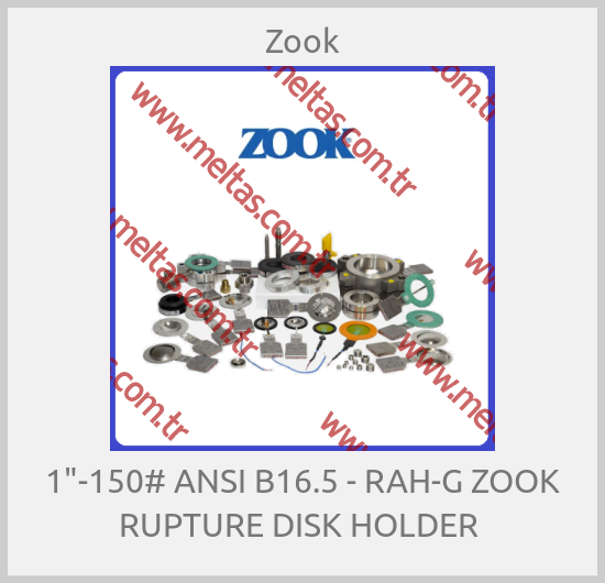 Zook - 1"-150# ANSI B16.5 - RAH-G ZOOK RUPTURE DISK HOLDER 