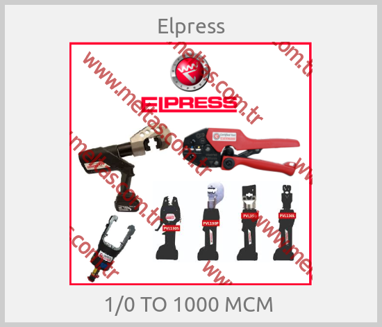 Elpress - 1/0 TO 1000 MCM 