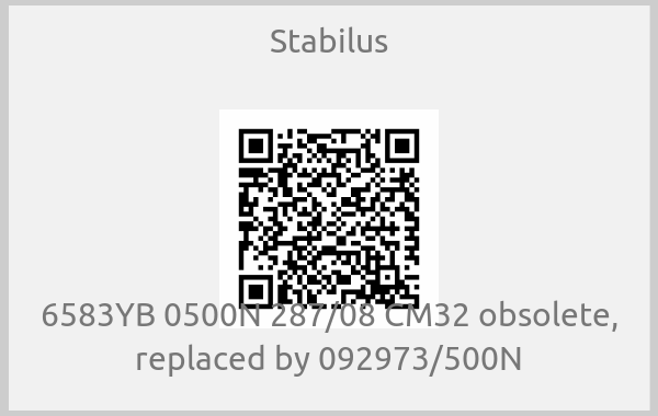 Stabilus-6583YB 0500N 287/08 CM32 obsolete, replaced by 092973/500N