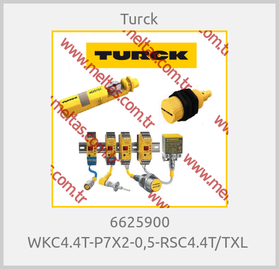 Turck-6625900 WKC4.4T-P7X2-0,5-RSC4.4T/TXL 