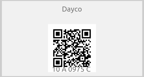Dayco - 10 A 0975 C 